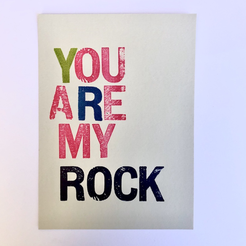 You Are My Rock Print