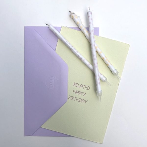 Belated Happy Birthday Greeting Card