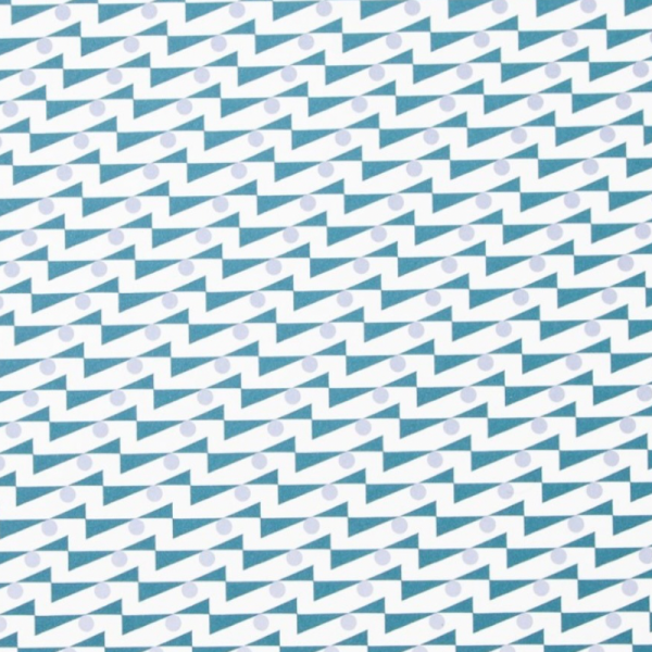 Wrapping Paper, Blue & Lilac Zig Zag, 2 Sheets