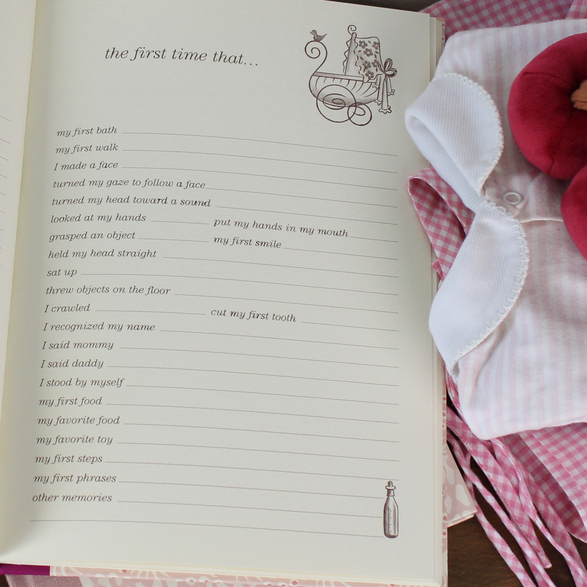 Baby Journal, Pink Stars - Image 2