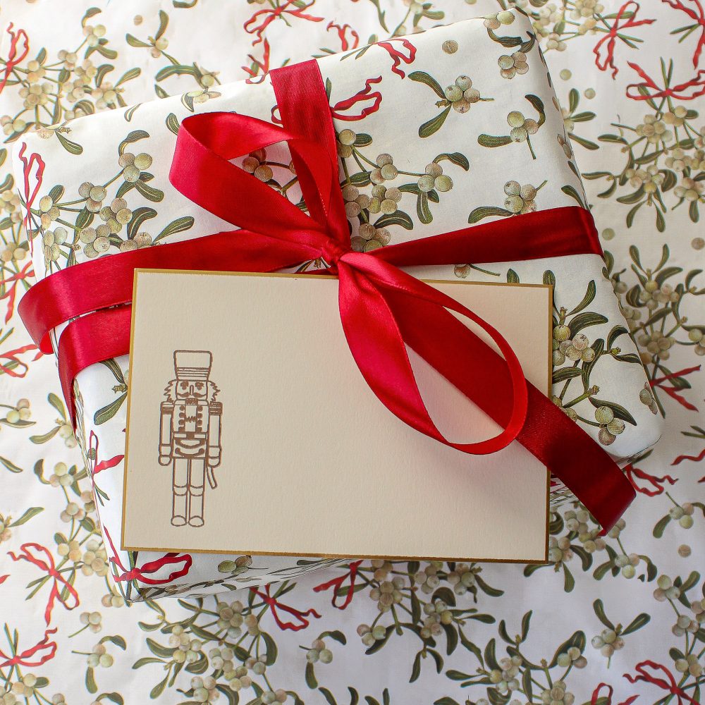 Gold Nutcracker Christmas Card