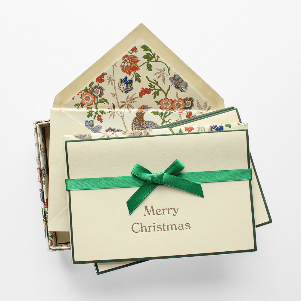 Merry Christmas Boxed Notecards, Florentine, Box of 10 - Image 2