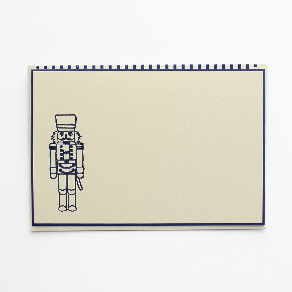 Blue Nutcracker Christmas Card - Image 2