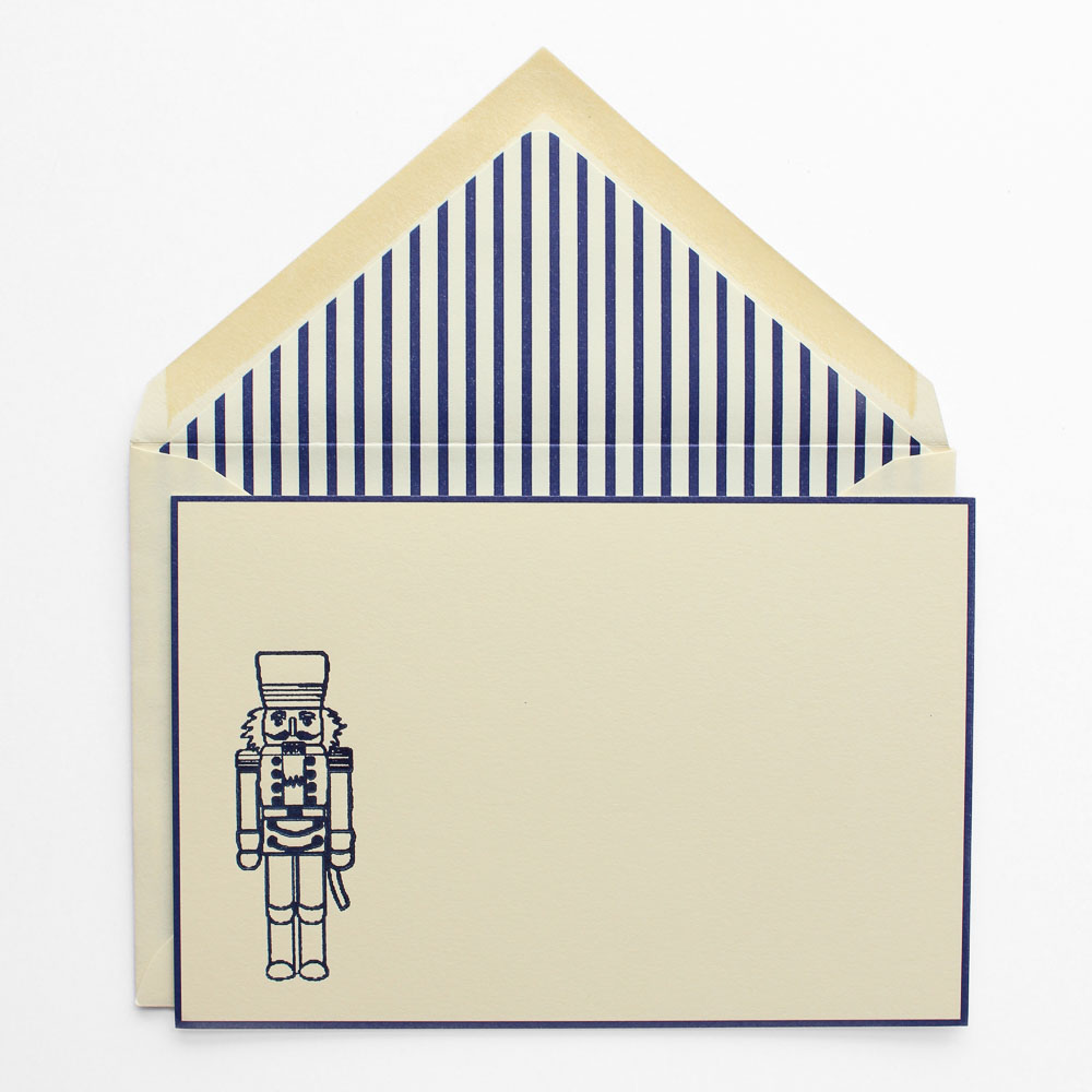 Blue Nutcracker Christmas Card